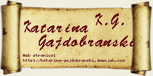 Katarina Gajdobranski vizit kartica